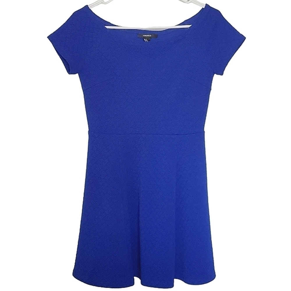 7004 * Forever 21 Skater Dress Blue Size M